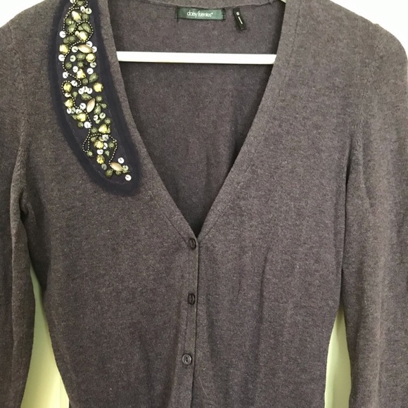 Daisy Fuentes Lilac Sequin Cardigan - Picture 5 of 8